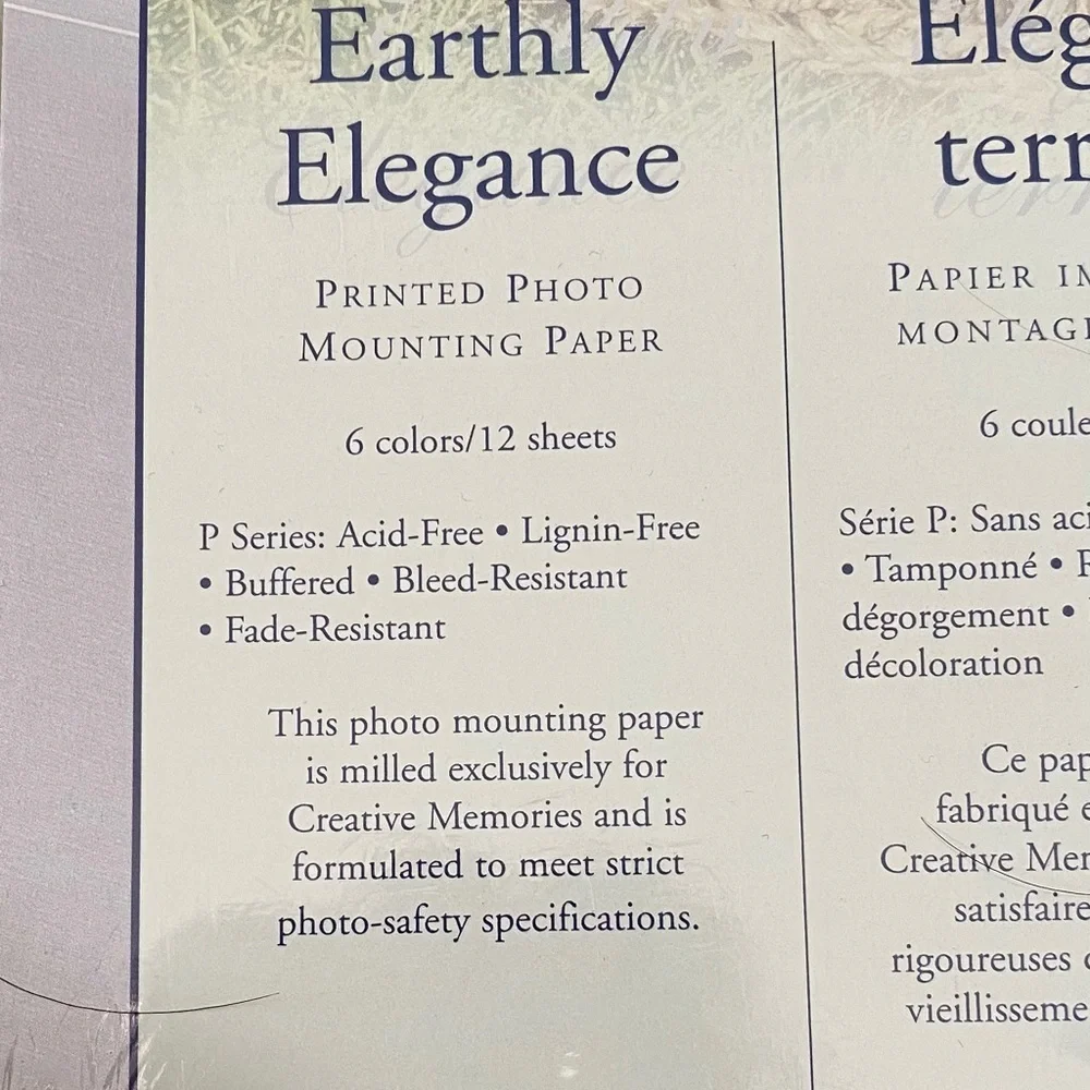Creative Memories scrapbooking paper earthly elegance